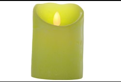 LED Kerze Grün Limette 8x11cmh